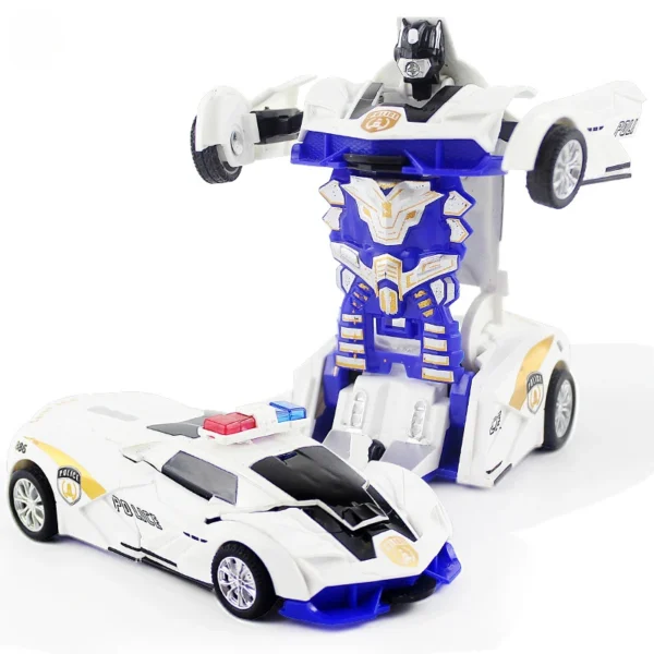 One-key Automatic Transform Robot Car Model Toy for Boys Children Plastic Funny Action Figures Deformation Vehicles Car Kid 1