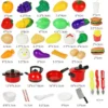 Children Kitchen Toys Set Cookware Kitchen Toys Simulated Fruits Cutting Toys Cooking Accessories for Kids Girls Christmas Gift 5