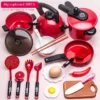 Children Kitchen Toys Set Cookware Kitchen Toys Simulated Fruits Cutting Toys Cooking Accessories for Kids Girls Christmas Gift 4