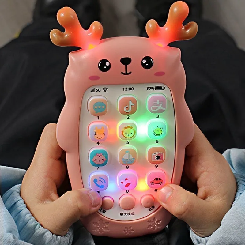 Baby Phone Toys Bilingual Telephone Teether Music Voice Toy Early Educational Learning Machine Electronic Children Gift Baby Toy 1