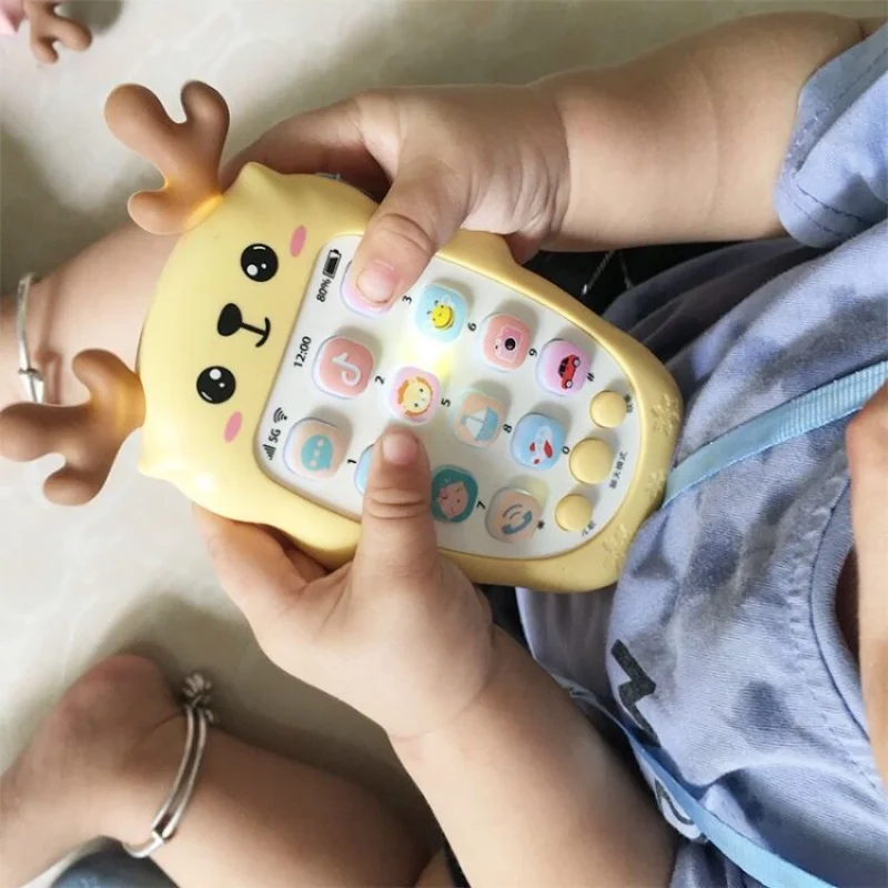 Baby Phone Toys Bilingual Telephone Teether Music Voice Toy Early Educational Learning Machine Electronic Children Gift Baby Toy 2